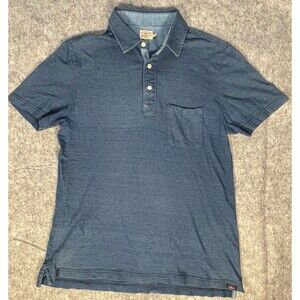 Faherty Polo Shirt Short Sleeve Men’s Size Small Blue 100% Cotton